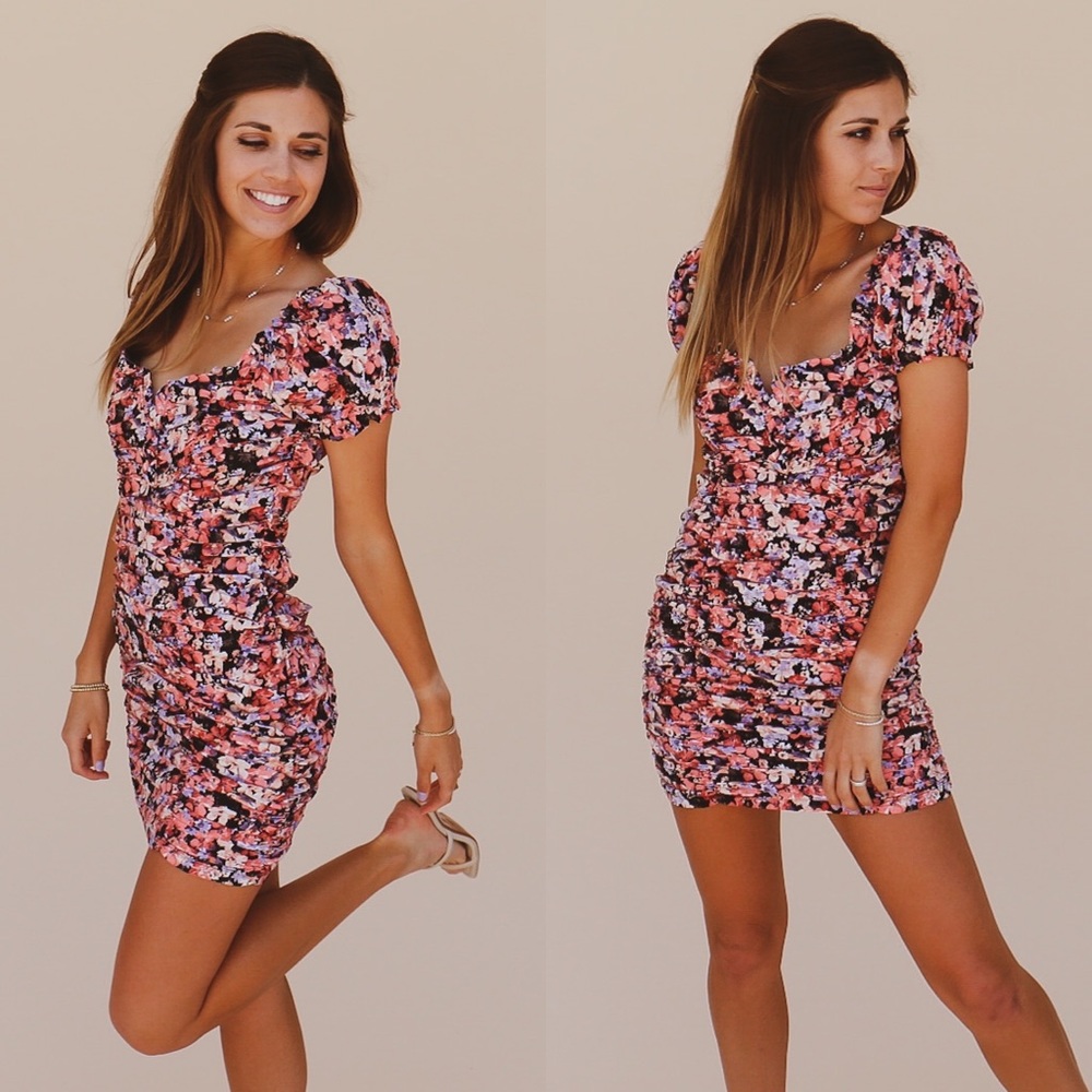 black floral dress